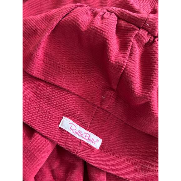 RuffleButts Burgundy Twirl Dress Size 5 VGUC - Picture 3 of 4
